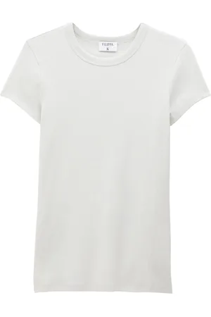 Filippa K Fein geripptes T-Shirt aus Bio-Baumwollgemisch