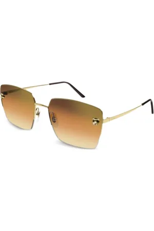 Cartier Sonnenbrille mit eckigem Gestell