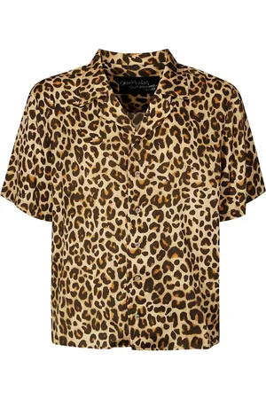 Stockholm Surfboard Club Hemd mit Leoparden-Print