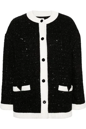 VALENTINO GARAVANI Tweed-Cabanjacke mit Pailletten