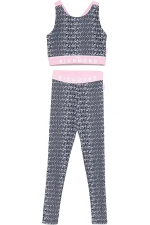 John Richmond Leggings mit Logo-Print (2er-Set)