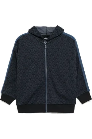 Emporio Armani Kapuzenjacke mit Monogramm