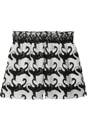 Burberry Seiden-Shorts mit Schwan-Print