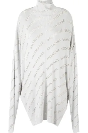 Balenciaga Gerippter Pullover mit Logo-Print