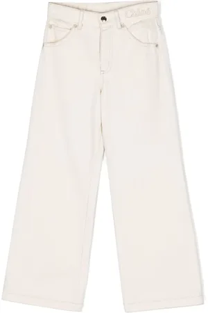 Chloé Weite Jeans mit Logo-Stickerei