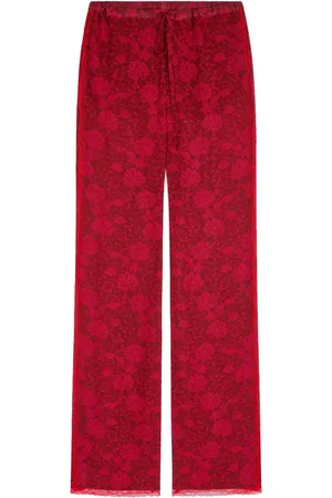 DRIES VAN NOTEN Hose mit Blumenjacquard