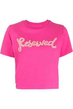 Izzue Reserved Cropped-T-Shirt mit Perlen