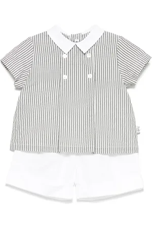 Il gufo Seersucker-Short-Set