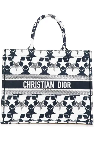 Dior 2021 große Lucky Star Book Tote Bag aus Canvas