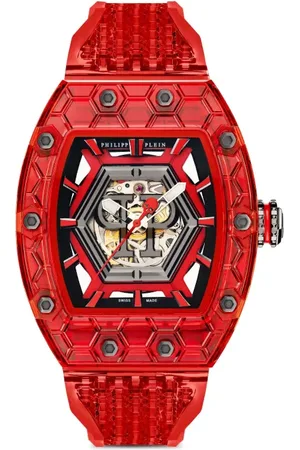 Philipp Plein Crypto King Hexagon Red Phantom 55mm
