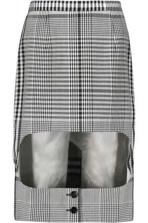 Burberry Karierter Midirock