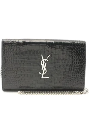 Saint Laurent 2010 Portemonnaie mit Kroko-Effekt