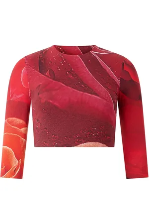 Roberto Cavalli T-Shirt mit Rosen-Print