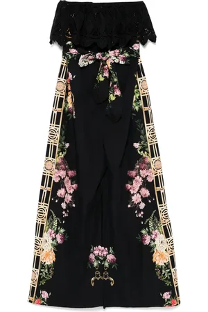 Camilla Schulterfreier Adorned in Alexandria Jumpsuit mit Rüschen