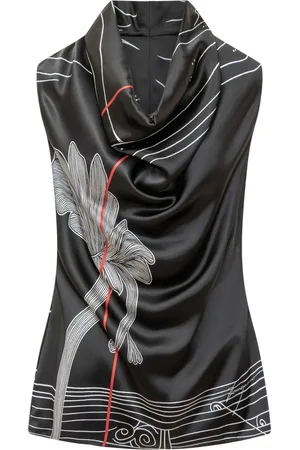 Salvatore Ferragamo Seidenoberteil mit Print