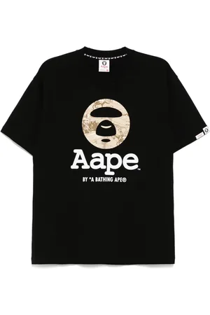 A Bathing Ape Langarmshirt mit Moonface-Logo