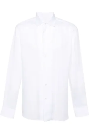 BRIONI Leinenhemd mit Slub-Struktur