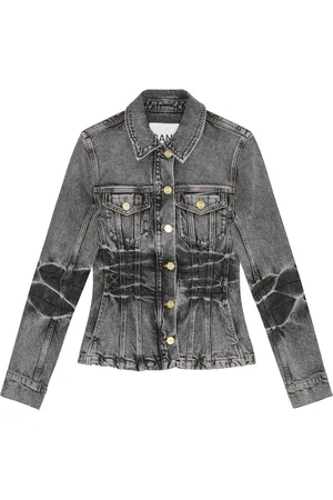 Ganni Jeansjacke mit Tragefalten