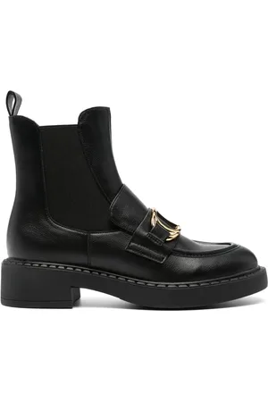 Twin-Set Stiefeletten mit Logo-Schild 40mm