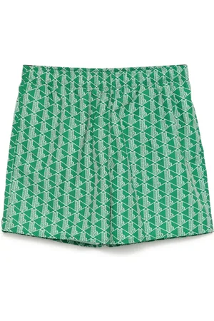 Lacoste Mittellange Badehose mit Monogramm