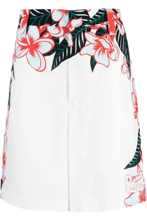 VALENTINO GARAVANI Shorts aus Seide mit Blumen-Print