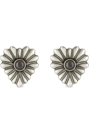 Gucci Interlocking Herzohrringe aus Sterlingsilber
