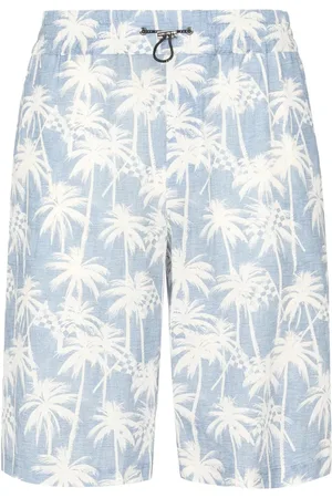 Philipp Plein Kid Fit Shorts mit Chambray-Print
