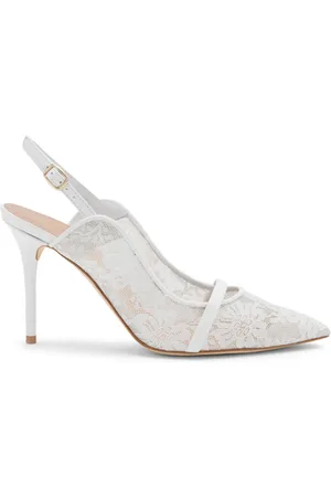 MALONE SOULIERS Marion Slingback-Mules mit Spitze 85mm