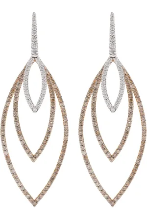 ANAPSARA 14kt Rotgold-Hängeohrringe mit Diamant