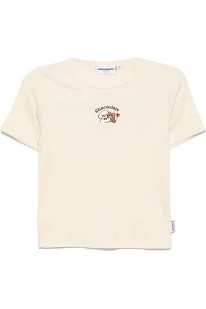 Chocoolate T-Shirt mit Logo-Stickerei