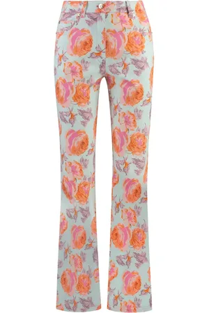 ST. JOHN Ausgestellte Hose mit Blumen-Print