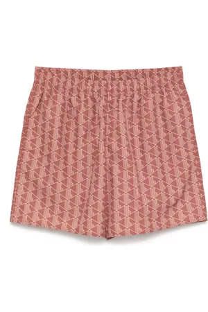 Lacoste Mittellange Badehose mit Monogramm