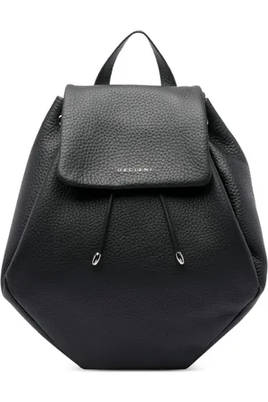 Orciani Sechseckiger Rucksack aus Leder