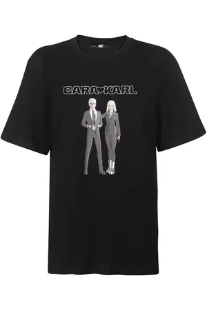 Karl Lagerfeld X Cara Delevingne T-Shirt mit Print