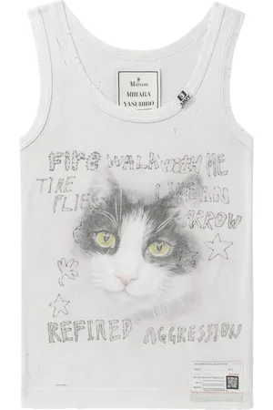 Maison Mihara Yasuhiro Tanktop mit Katzen-Print
