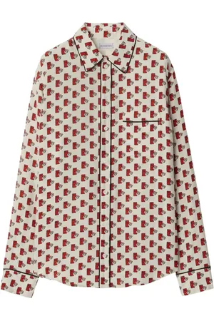 Burberry Seidenhemd mit grafischem Print