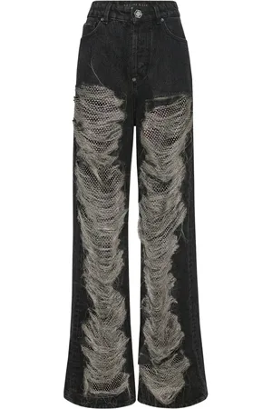 Philipp Plein Jeans aus Mesh mit Strass