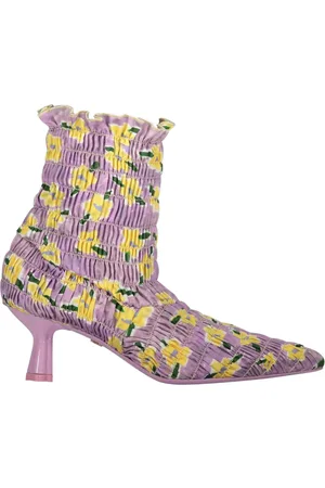 AMY CROOKES Stiefeletten mit Blumen-Print 50mm