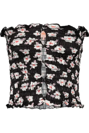 AMY CROOKES Top mit Blumen-Print