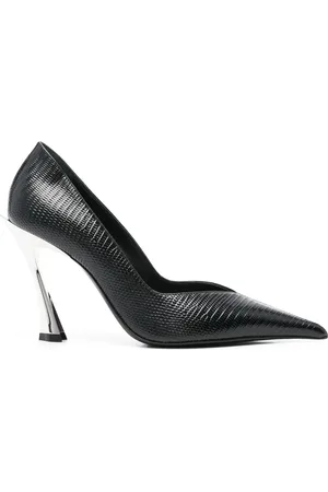 MUGLER Pumps aus strukturiertem Leder 95mm