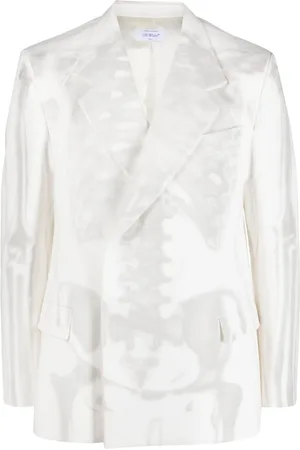 OFF-WHITE Doppelreihiges Sakko mit Print