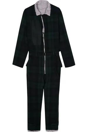SACAI Karierter Flanell-Jumpsuit