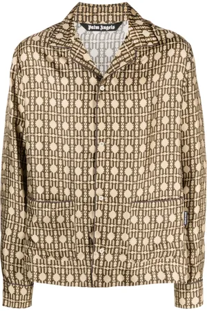 Palm Angels Seidenhemd mit Monogramm-Print