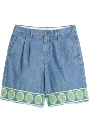 VALENTINO GARAVANI Jeans-Bermudas mit Jacquard-Saum