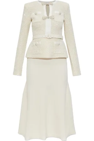 Self-Portrait Kleid aus Baumwoll-Wollgemisch
