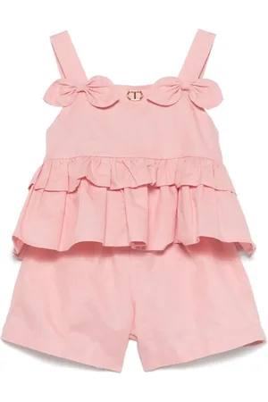 Twin-Set Shorts-Set mit Schleife