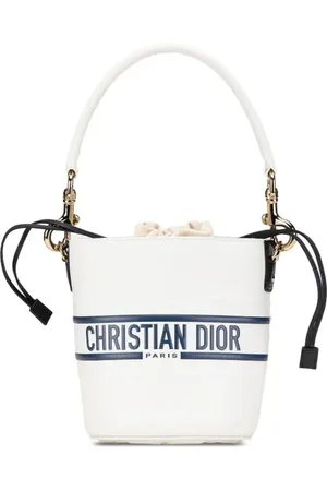 Dior 2021 kleine Vibe Beuteltasche aus Leder mit Kordelzug