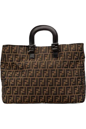 Fendi 2010-2024 große Zucca Twins Tote Bag aus Canvas