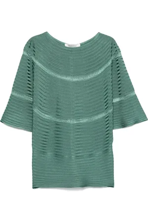 VALENTINO GARAVANI 2000s geripptes Stricktop