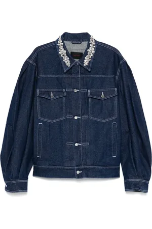Simone Rocha Jeansjacke mit Kristallen